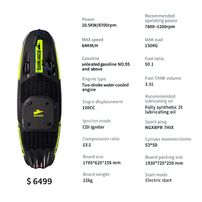 Tabla eléctrica Raptor EFI – Potencia y velocidad sobre el agua